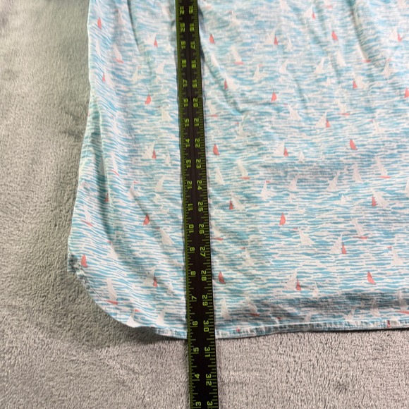 Chubbies Short Sleeve Button Up Shirt Sailboat Wave Print Mens Large (read) - Picture 7 of 10